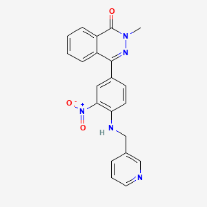 molecular formula C21H17N5O3 B4083465 2-methyl-4-{3-nitro-4-[(3-pyridinylmethyl)amino]phenyl}-1(2H)-phthalazinone 