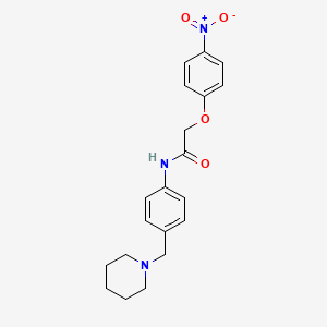 molecular formula C20H23N3O4 B4083469 2-(4-nitrophenoxy)-N-[4-(1-piperidinylmethyl)phenyl]acetamide 