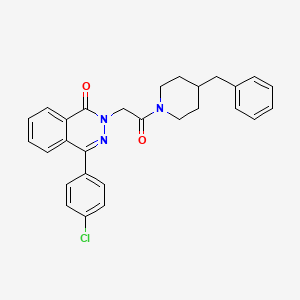 molecular formula C28H26ClN3O2 B4083490 2-[2-(4-benzyl-1-piperidinyl)-2-oxoethyl]-4-(4-chlorophenyl)-1(2H)-phthalazinone 