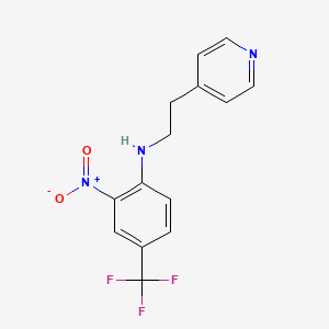 molecular formula C14H12F3N3O2 B4083496 2-nitro-N-[2-(4-pyridinyl)ethyl]-4-(trifluoromethyl)aniline 