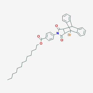 molecular formula C38H42BrNO4 B408350 Tridecyl 4-(1-bromo-16,18-dioxo-17-azapentacyclo[6.6.5.0~2,7~.0~9,14~.0~15,19~]nonadeca-2,4,6,9,11,13-hexaen-17-yl)benzoate (non-preferred name) 