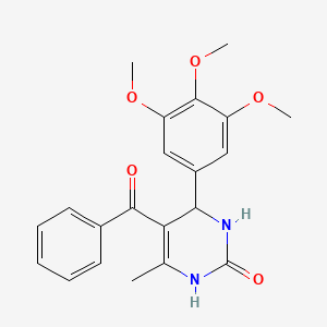 molecular formula C21H22N2O5 B4083500 5-benzoyl-6-methyl-4-(3,4,5-trimethoxyphenyl)-3,4-dihydro-2(1H)-pyrimidinone 
