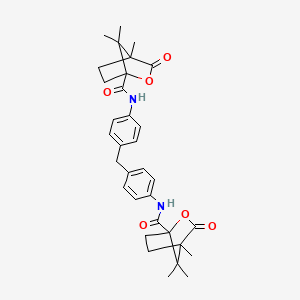 molecular formula C33H38N2O6 B4083514 N,N'-(methylenedi-4,1-phenylene)bis(4,7,7-trimethyl-3-oxo-2-oxabicyclo[2.2.1]heptane-1-carboxamide) 