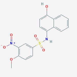 molecular formula C17H14N2O6S B4083524 N-(4-hydroxy-1-naphthyl)-4-methoxy-3-nitrobenzenesulfonamide 