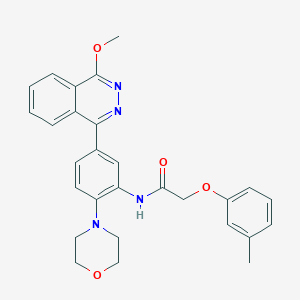 molecular formula C28H28N4O4 B4083566 N-[5-(4-methoxy-1-phthalazinyl)-2-(4-morpholinyl)phenyl]-2-(3-methylphenoxy)acetamide 