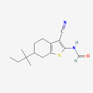 molecular formula C15H20N2OS B4083573 [3-cyano-6-(1,1-dimethylpropyl)-4,5,6,7-tetrahydro-1-benzothien-2-yl]formamide 