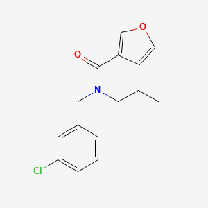 molecular formula C15H16ClNO2 B4083580 N-(3-chlorobenzyl)-N-propyl-3-furamide 