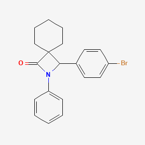 molecular formula C20H20BrNO B4083587 3-(4-bromophenyl)-2-phenyl-2-azaspiro[3.5]nonan-1-one 
