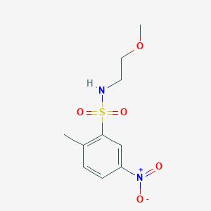 molecular formula C10H14N2O5S B4083589 N-(2-methoxyethyl)-2-methyl-5-nitrobenzenesulfonamide 