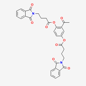 molecular formula C32H26N2O9 B4083596 2-acetyl-1,4-phenylene bis[4-(1,3-dioxo-1,3-dihydro-2H-isoindol-2-yl)butanoate] 