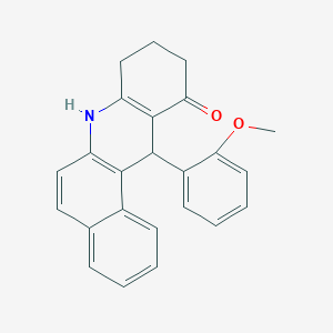 molecular formula C24H21NO2 B4083609 12-(2-methoxyphenyl)-8,9,10,12-tetrahydrobenzo[a]acridin-11(7H)-one 