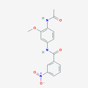 molecular formula C16H15N3O5 B4083617 N-[4-(acetylamino)-3-methoxyphenyl]-3-nitrobenzamide 
