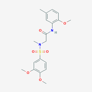 molecular formula C19H24N2O6S B4083650 N~2~-[(3,4-dimethoxyphenyl)sulfonyl]-N~1~-(2-methoxy-5-methylphenyl)-N~2~-methylglycinamide 