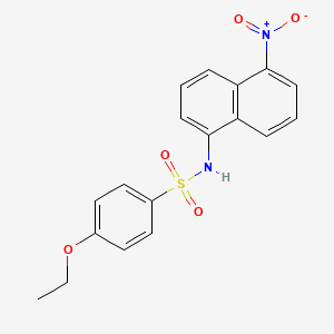 molecular formula C18H16N2O5S B4083651 4-ethoxy-N-(5-nitro-1-naphthyl)benzenesulfonamide 