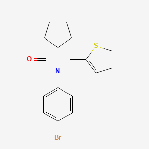 molecular formula C17H16BrNOS B4083671 2-(4-bromophenyl)-3-(2-thienyl)-2-azaspiro[3.4]octan-1-one 