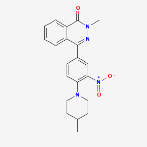 molecular formula C21H22N4O3 B4083679 2-methyl-4-[4-(4-methyl-1-piperidinyl)-3-nitrophenyl]-1(2H)-phthalazinone 