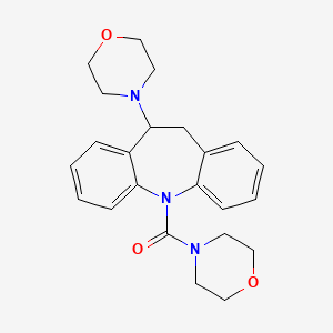 molecular formula C23H27N3O3 B4083681 10-(4-morpholinyl)-5-(4-morpholinylcarbonyl)-10,11-dihydro-5H-dibenzo[b,f]azepine 