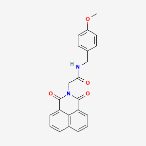 molecular formula C22H18N2O4 B4083685 2-(1,3-dioxo-1H-benzo[de]isoquinolin-2(3H)-yl)-N-(4-methoxybenzyl)acetamide 