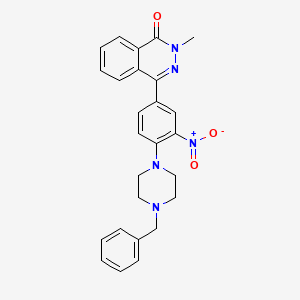 molecular formula C26H25N5O3 B4083696 4-[4-(4-benzyl-1-piperazinyl)-3-nitrophenyl]-2-methyl-1(2H)-phthalazinone 