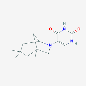 molecular formula C14H21N3O2 B4083720 5-(1,3,3-trimethyl-6-azabicyclo[3.2.1]oct-6-yl)-2,4(1H,3H)-pyrimidinedione 