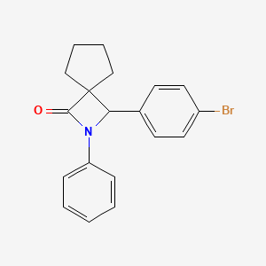 molecular formula C19H18BrNO B4083722 3-(4-bromophenyl)-2-phenyl-2-azaspiro[3.4]octan-1-one 