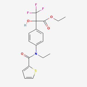 ethyl 2-{4-[ethyl(2-thienylcarbonyl)amino]phenyl}-3,3,3-trifluoro-2-hydroxypropanoate