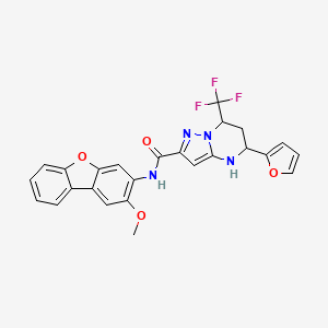 5-(2-furyl)-N-(2-methoxydibenzo[b,d]furan-3-yl)-7-(trifluoromethyl)-4,5,6,7-tetrahydropyrazolo[1,5-a]pyrimidine-2-carboxamide