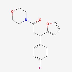 molecular formula C17H18FNO3 B4083739 4-[3-(4-fluorophenyl)-3-(2-furyl)propanoyl]morpholine 
