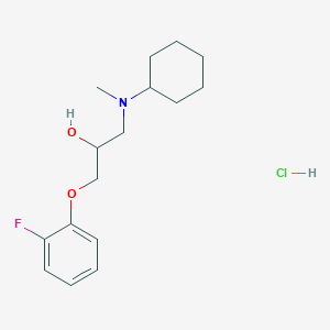 molecular formula C16H25ClFNO2 B4083741 1-[cyclohexyl(methyl)amino]-3-(2-fluorophenoxy)-2-propanol hydrochloride 