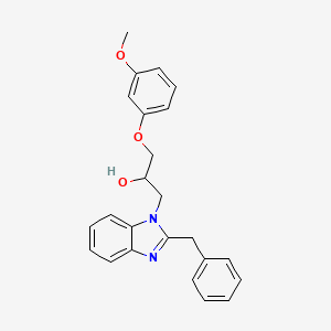 molecular formula C24H24N2O3 B4083775 1-(2-benzyl-1H-benzimidazol-1-yl)-3-(3-methoxyphenoxy)-2-propanol 