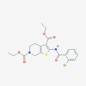 molecular formula C20H21BrN2O5S B408379 diethyl 2-[(2-bromobenzoyl)amino]-4,7-dihydrothieno[2,3-c]pyridine-3,6(5H)-dicarboxylate 