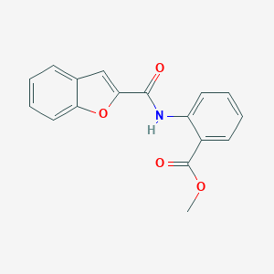 molecular formula C17H13NO4 B408380 Methyl 2-[(1-benzofuran-2-ylcarbonyl)amino]benzoate CAS No. 304889-37-0