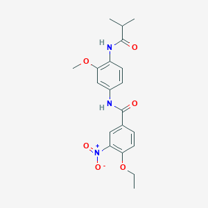 molecular formula C20H23N3O6 B4083809 4-ethoxy-N-[4-(isobutyrylamino)-3-methoxyphenyl]-3-nitrobenzamide 