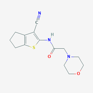 N-(3-cyano-5,6-dihydro-4H-cyclopenta[b]thien-2-yl)-2-(4-morpholinyl)acetamide