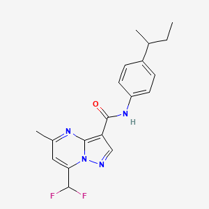 molecular formula C19H20F2N4O B4083817 N-(4-sec-butylphenyl)-7-(difluoromethyl)-5-methylpyrazolo[1,5-a]pyrimidine-3-carboxamide 