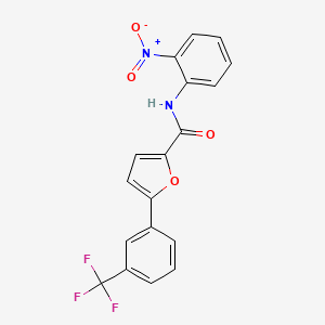 molecular formula C18H11F3N2O4 B4083832 N-(2-nitrophenyl)-5-[3-(trifluoromethyl)phenyl]-2-furamide 