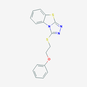 molecular formula C16H13N3OS2 B408384 1-(2-苯氧乙基硫基)-[1,2,4]三唑并[3,4-b][1,3]苯并噻唑 CAS No. 301683-84-1