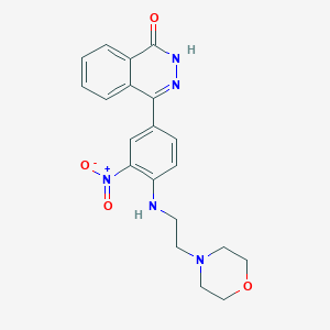 molecular formula C20H21N5O4 B4083849 4-(4-{[2-(4-morpholinyl)ethyl]amino}-3-nitrophenyl)-1(2H)-phthalazinone 