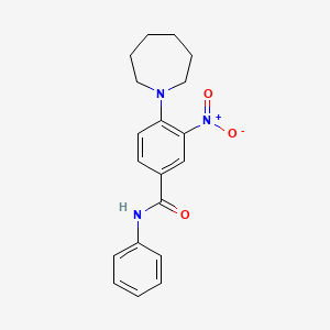 molecular formula C19H21N3O3 B4083859 4-(1-azepanyl)-3-nitro-N-phenylbenzamide 