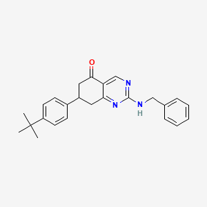 molecular formula C25H27N3O B4083866 2-(benzylamino)-7-(4-tert-butylphenyl)-7,8-dihydro-5(6H)-quinazolinone 