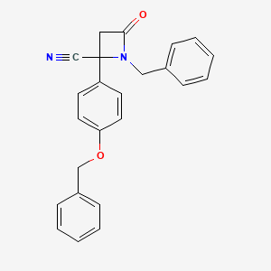 molecular formula C24H20N2O2 B4083882 1-benzyl-2-[4-(benzyloxy)phenyl]-4-oxo-2-azetidinecarbonitrile 