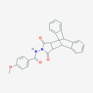 molecular formula C26H20N2O4 B408391 N-((9R,10S,11S,15R)-12,14-dioxo-11,12,14,15-tetrahydro-9H-9,10-[3,4]epipyrroloanthracen-13(10H)-yl)-4-methoxybenzamide 