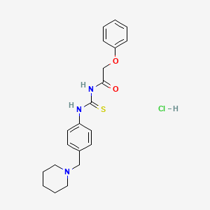 molecular formula C21H26ClN3O2S B4083915 2-phenoxy-N-({[4-(1-piperidinylmethyl)phenyl]amino}carbonothioyl)acetamide hydrochloride 