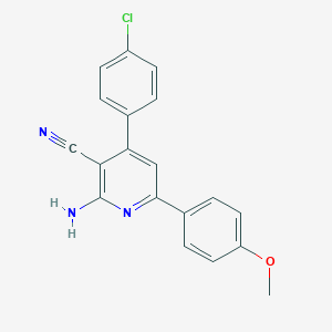 molecular formula C19H14ClN3O B408394 2-Amino-4-(4-chlorophenyl)-6-(4-methoxyphenyl)pyridine-3-carbonitrile 