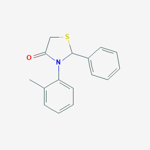 molecular formula C16H15NOS B408397 3-(2-Methylphenyl)-2-phenyl-1,3-thiazolidin-4-one 