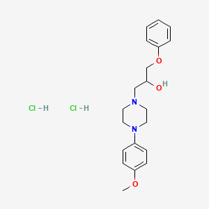 molecular formula C20H28Cl2N2O3 B4083970 1-[4-(4-methoxyphenyl)-1-piperazinyl]-3-phenoxy-2-propanol dihydrochloride 