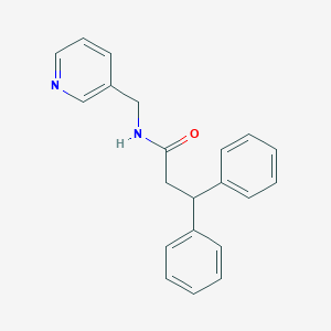 3,3-diphenyl-N-(pyridin-3-ylmethyl)propanamide