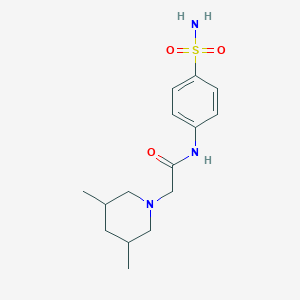 molecular formula C15H23N3O3S B4084002 N-[4-(aminosulfonyl)phenyl]-2-(3,5-dimethyl-1-piperidinyl)acetamide 