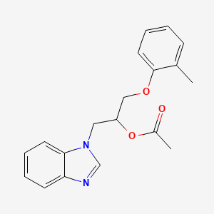 molecular formula C19H20N2O3 B4084016 2-(1H-benzimidazol-1-yl)-1-[(2-methylphenoxy)methyl]ethyl acetate 
