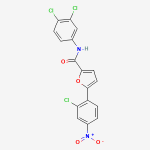 molecular formula C17H9Cl3N2O4 B4084028 5-(2-chloro-4-nitrophenyl)-N-(3,4-dichlorophenyl)-2-furamide 